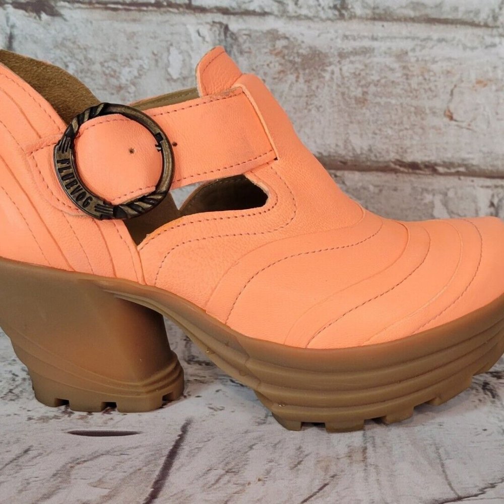 JOHN FLUEVOG Mellow BOSSA NOVA Melon Neon Orange Platform Shoes 8